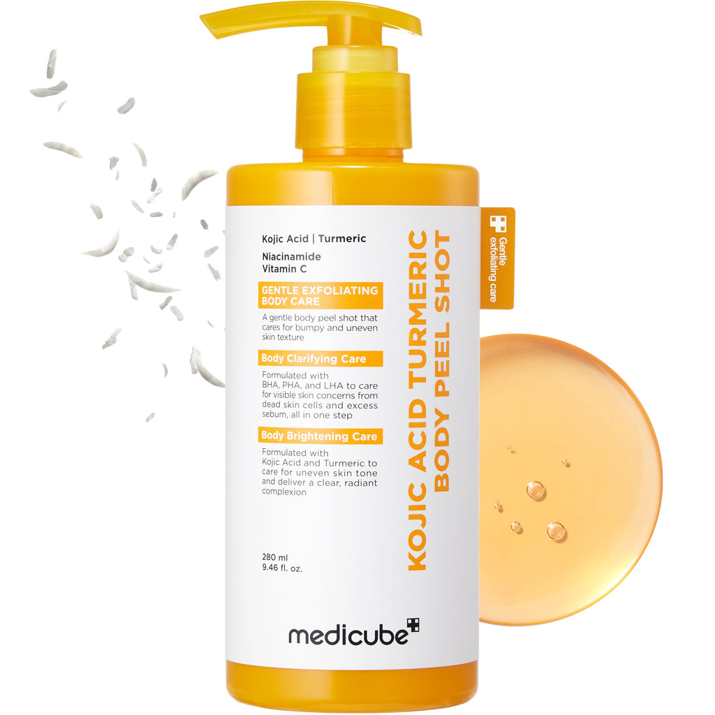 Kojic Acid Turmeric Body Peel Shot - A stylish little care ritual.