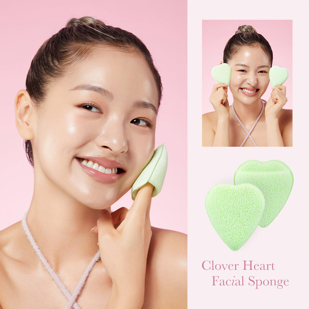 Clover Heart Facial Sponge - Find your skin care spark.