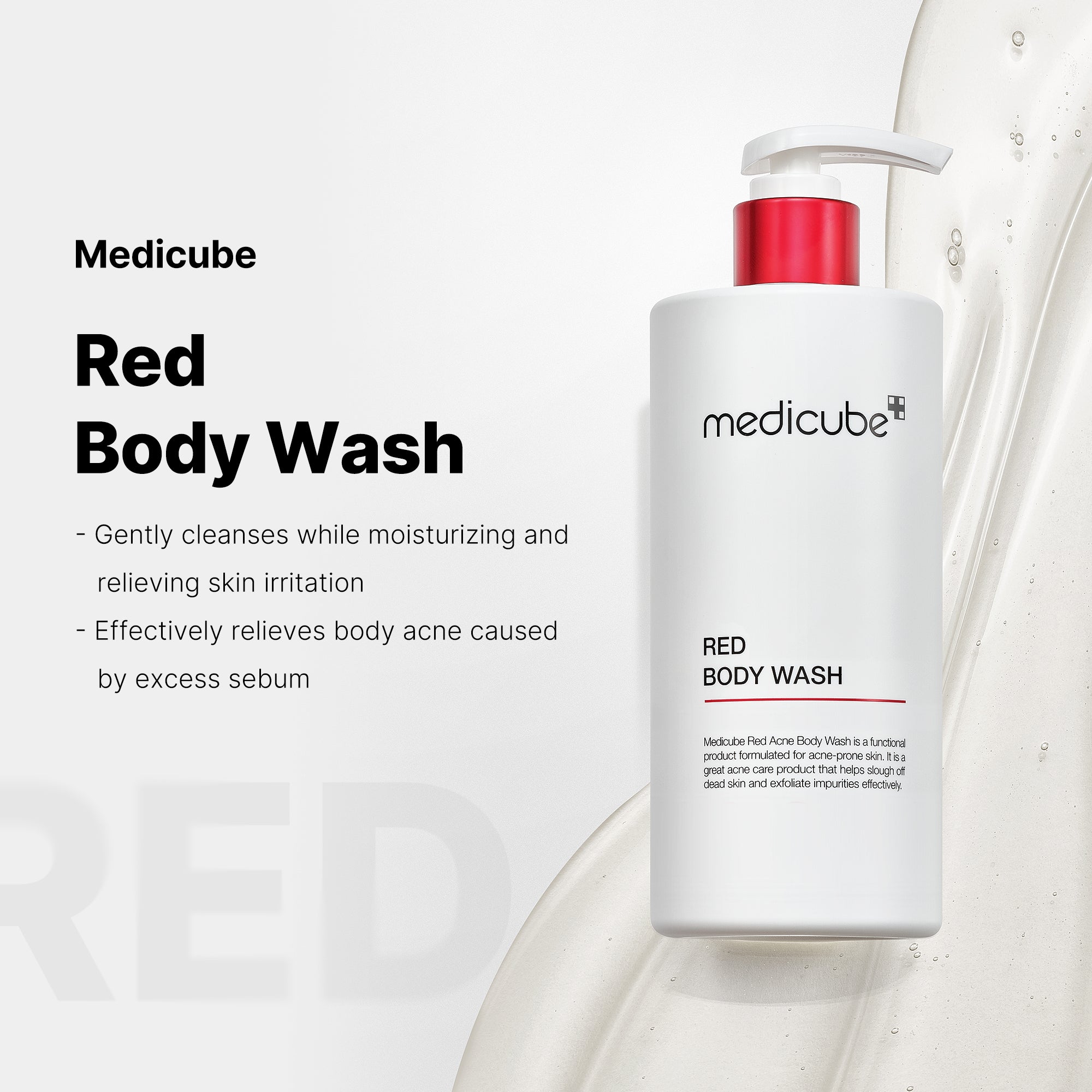Red Body Wash - Good routines leave room.