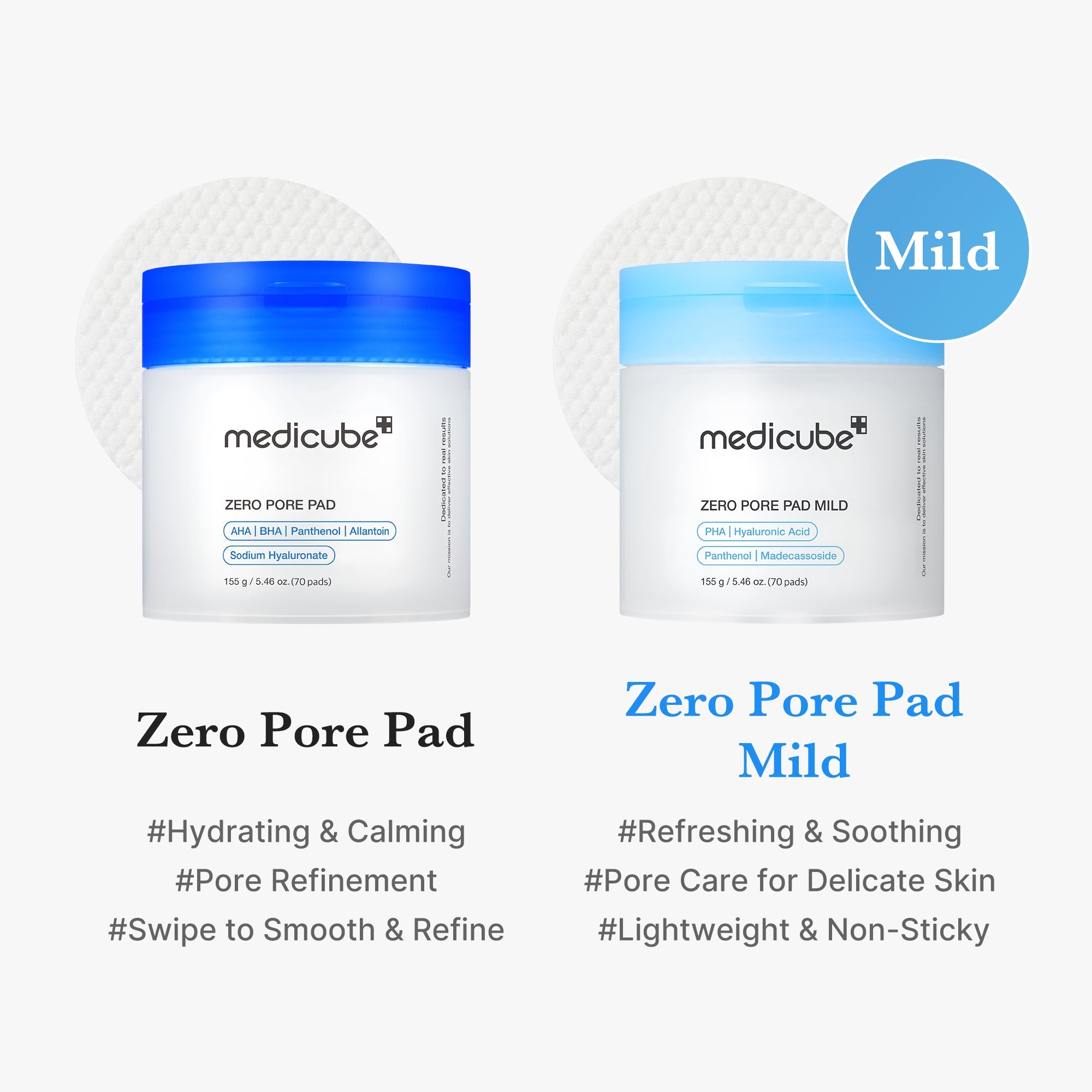 Zero Pore Madecassoside Pads (Mild) - Your next Medicube chapter.