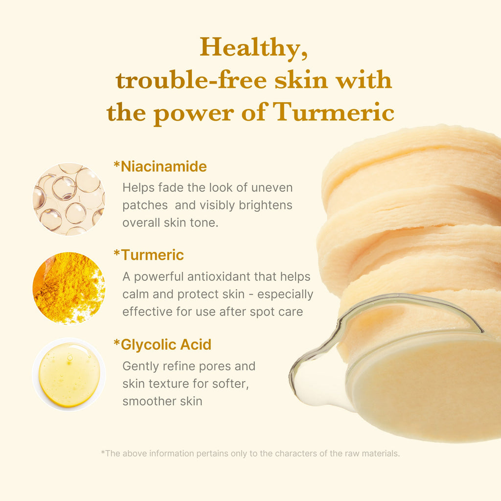 Kojic Acid Turmeric Toner Pad - The thoughtful side of beauty.