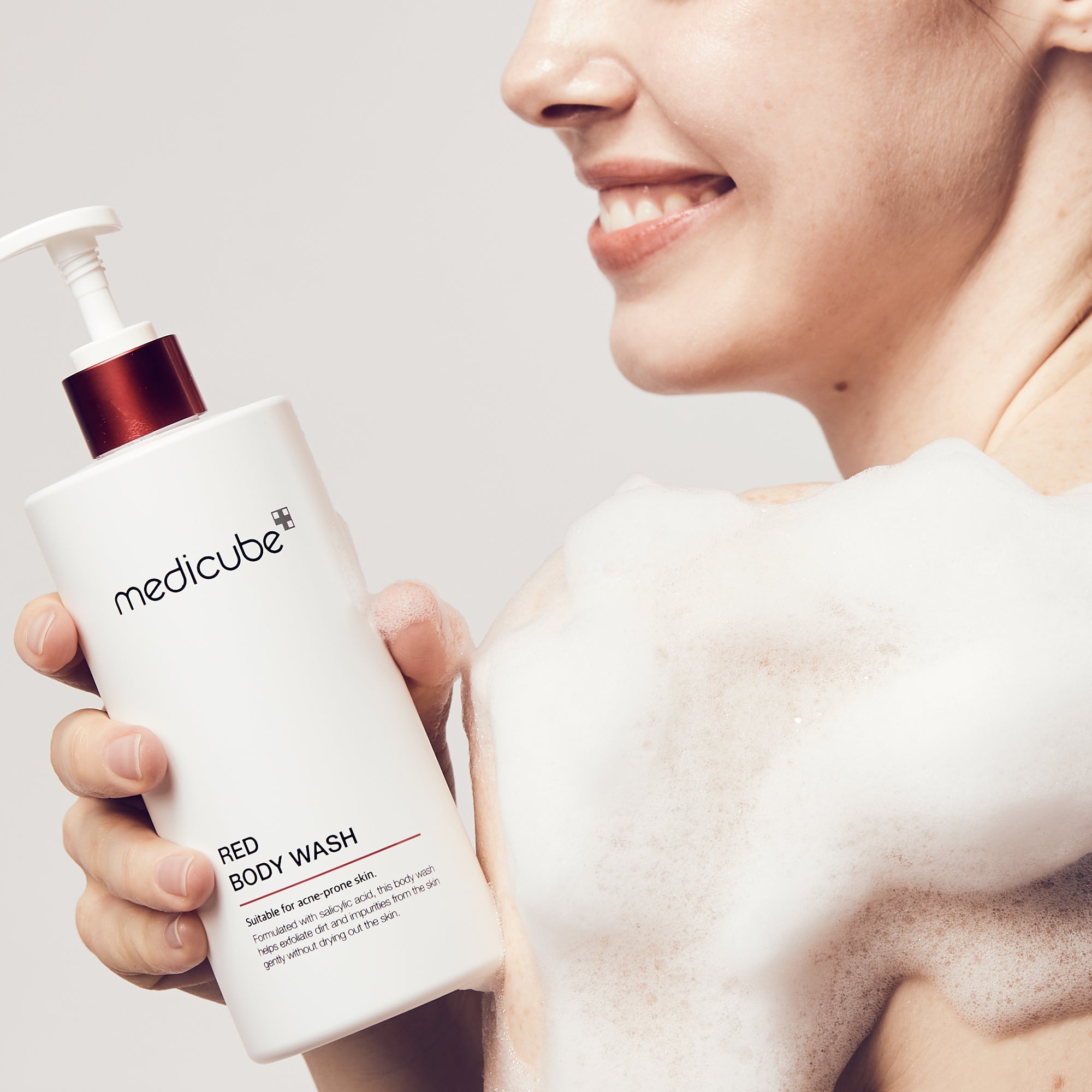 Red Body Wash - Good routines leave room.