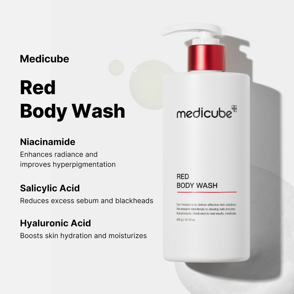 Red Body Wash - Good routines leave room.