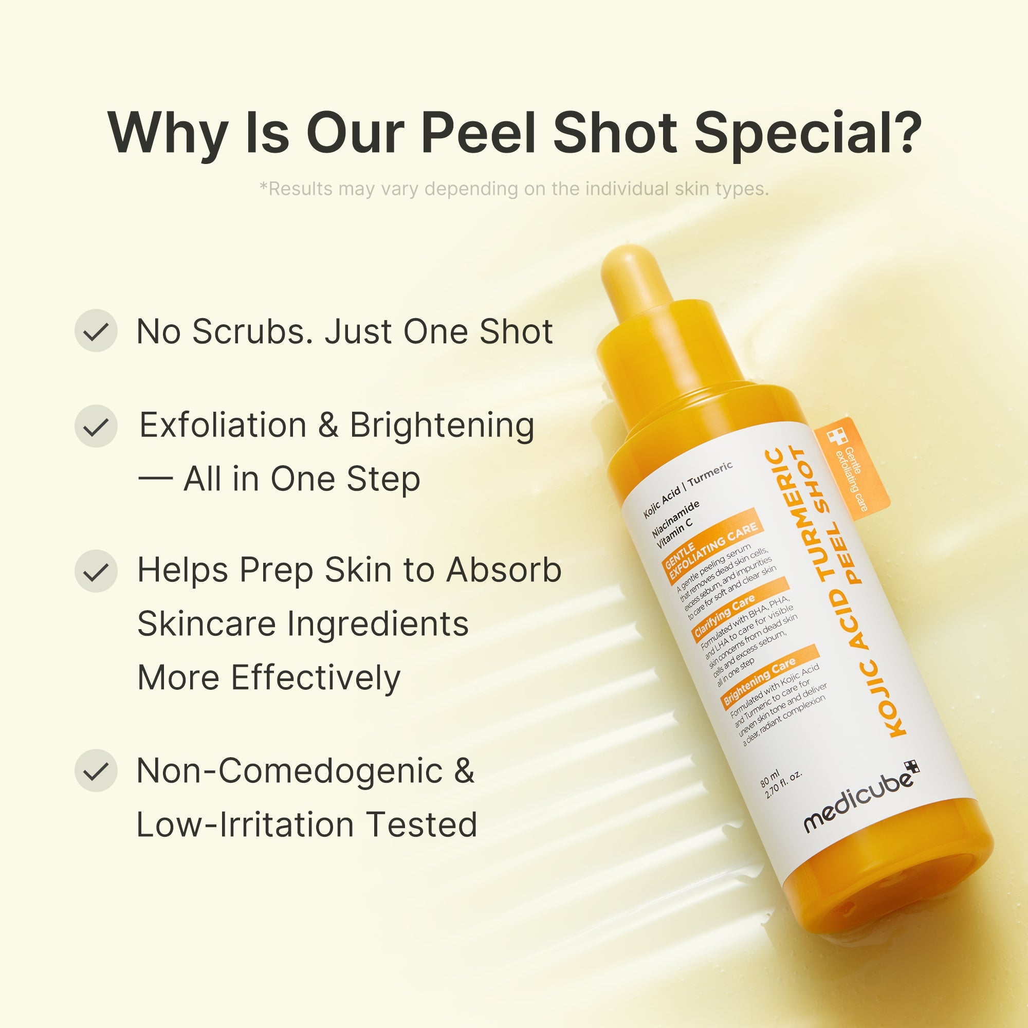 Kojic Acid Turmeric Peel Shot - Give yourself some margin.