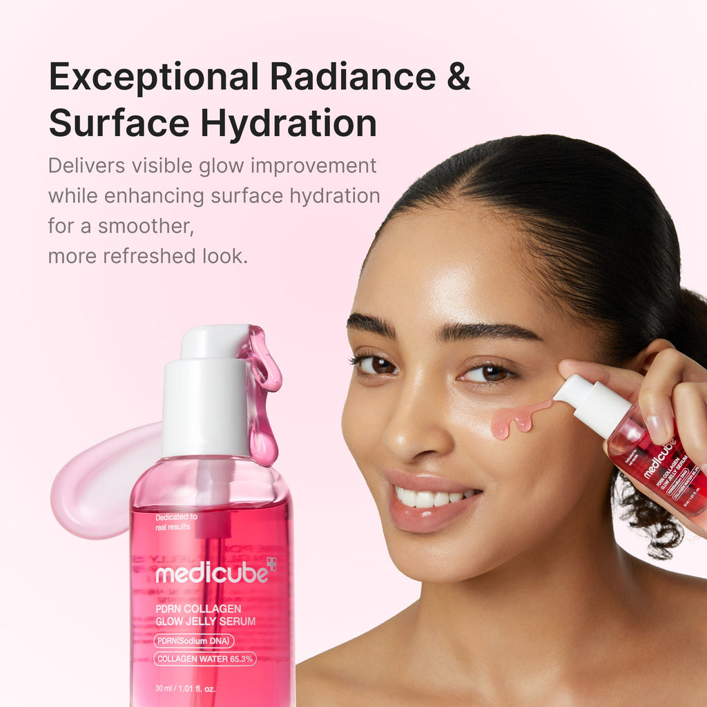 PDRN Pink Collagen Glow Jelly Serum - Stay in. Bring the skincare.