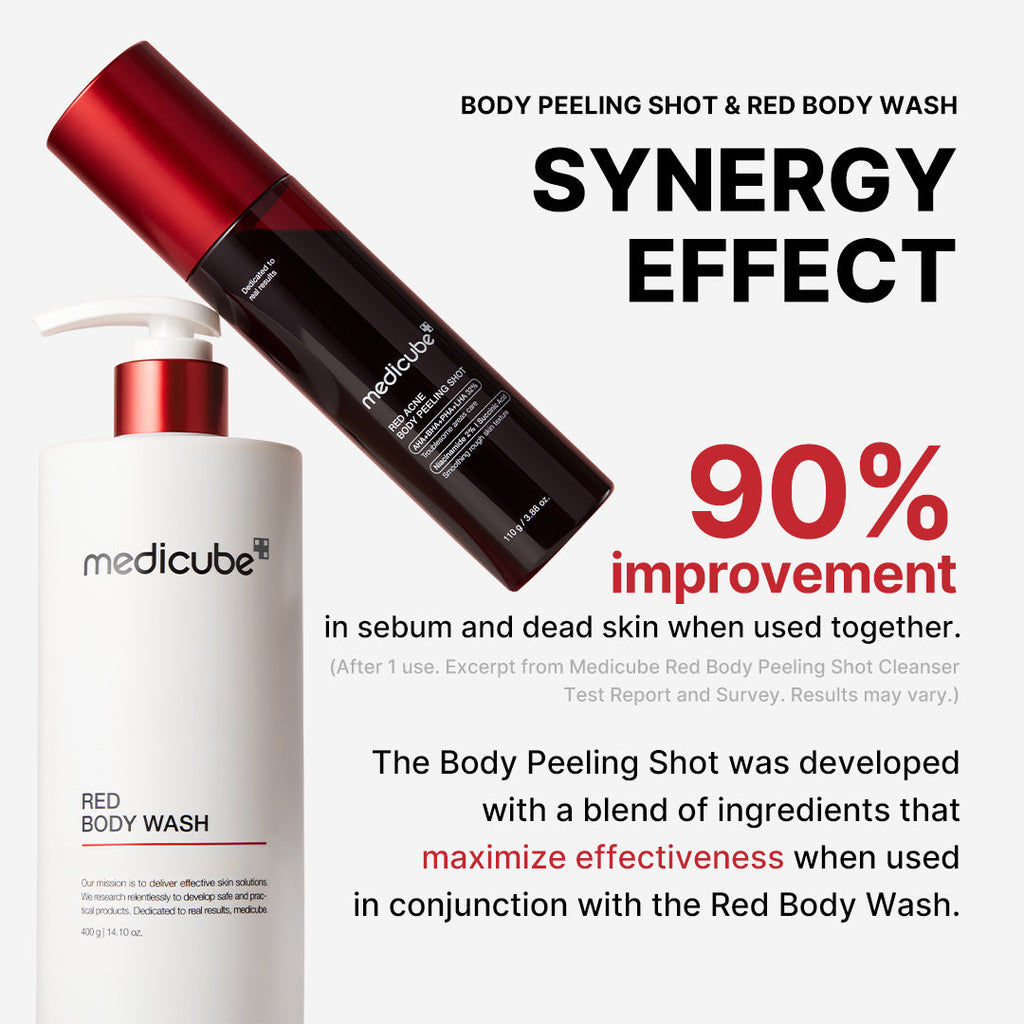 Red Body Peeling Shot Cleanser - Choose care with intention.