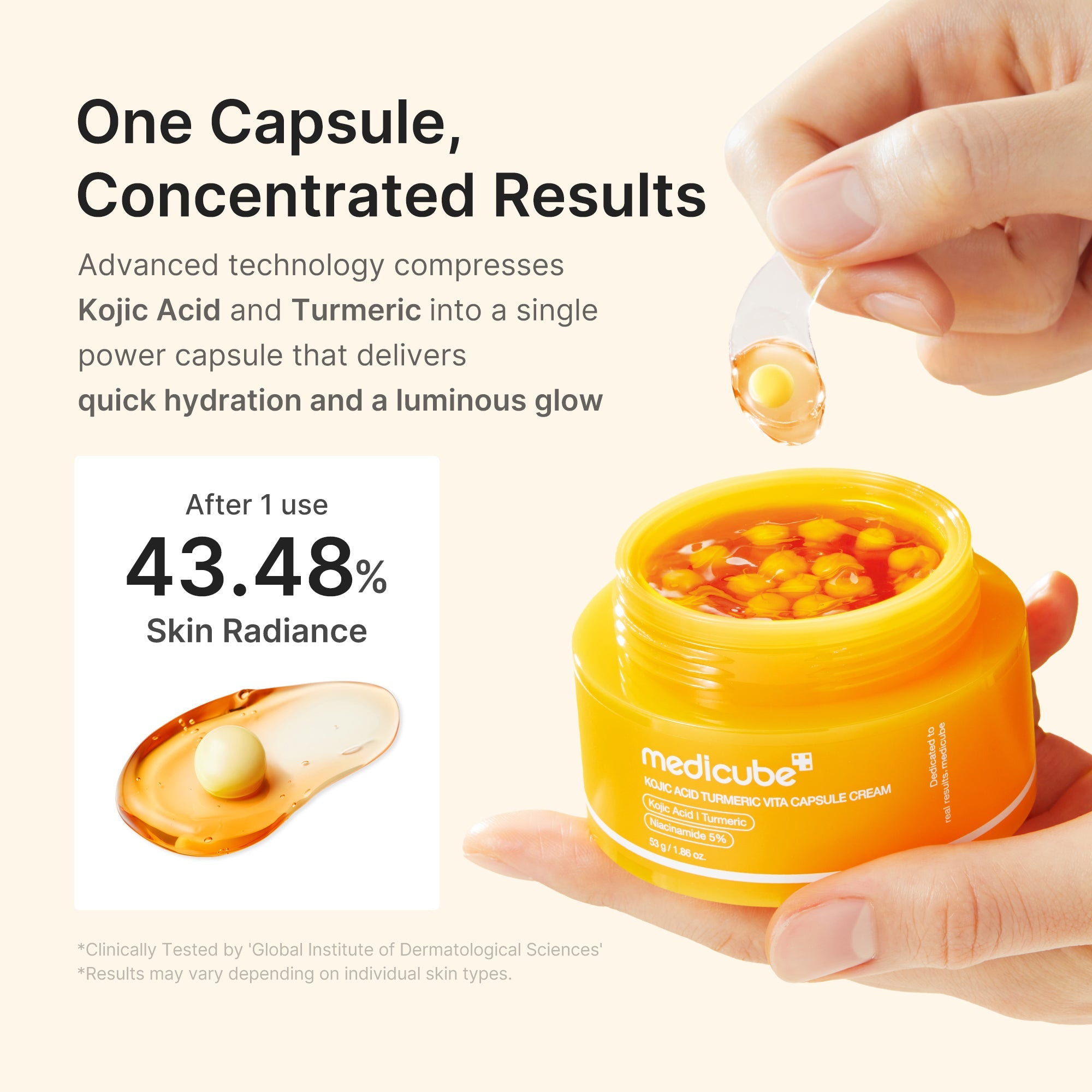 Kojic Acid Turmeric Vita Capsule Cream - Say yes to skincare time.