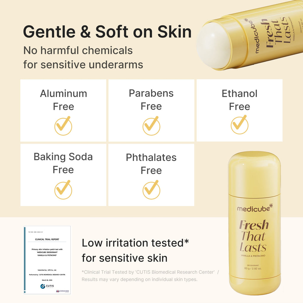 Kojic Acid Brightening Deodorant (Vanilla & Pistachio) - Let Medicube join your story.
