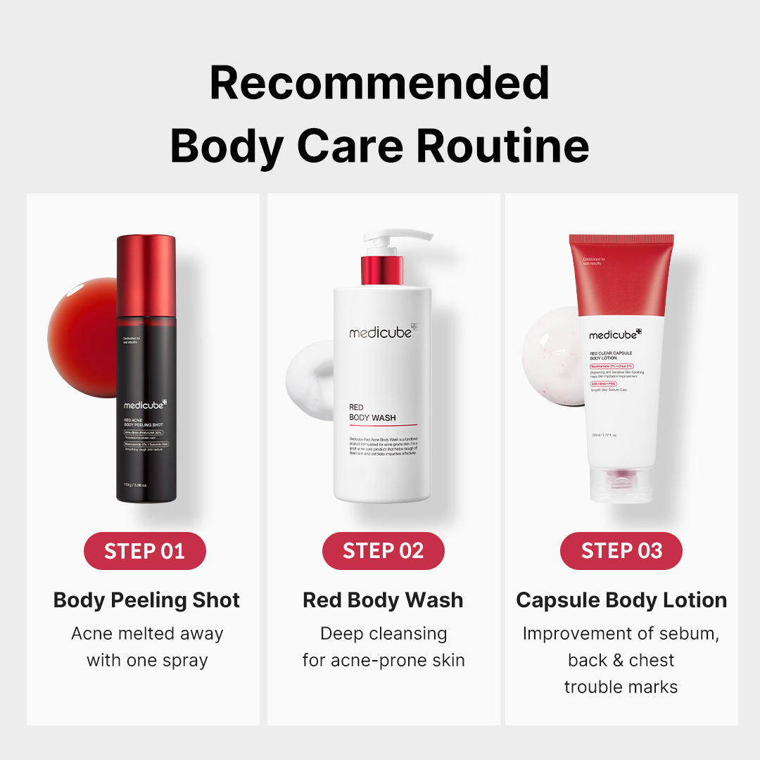 Red Body Peeling Shot Cleanser - Choose care with intention.