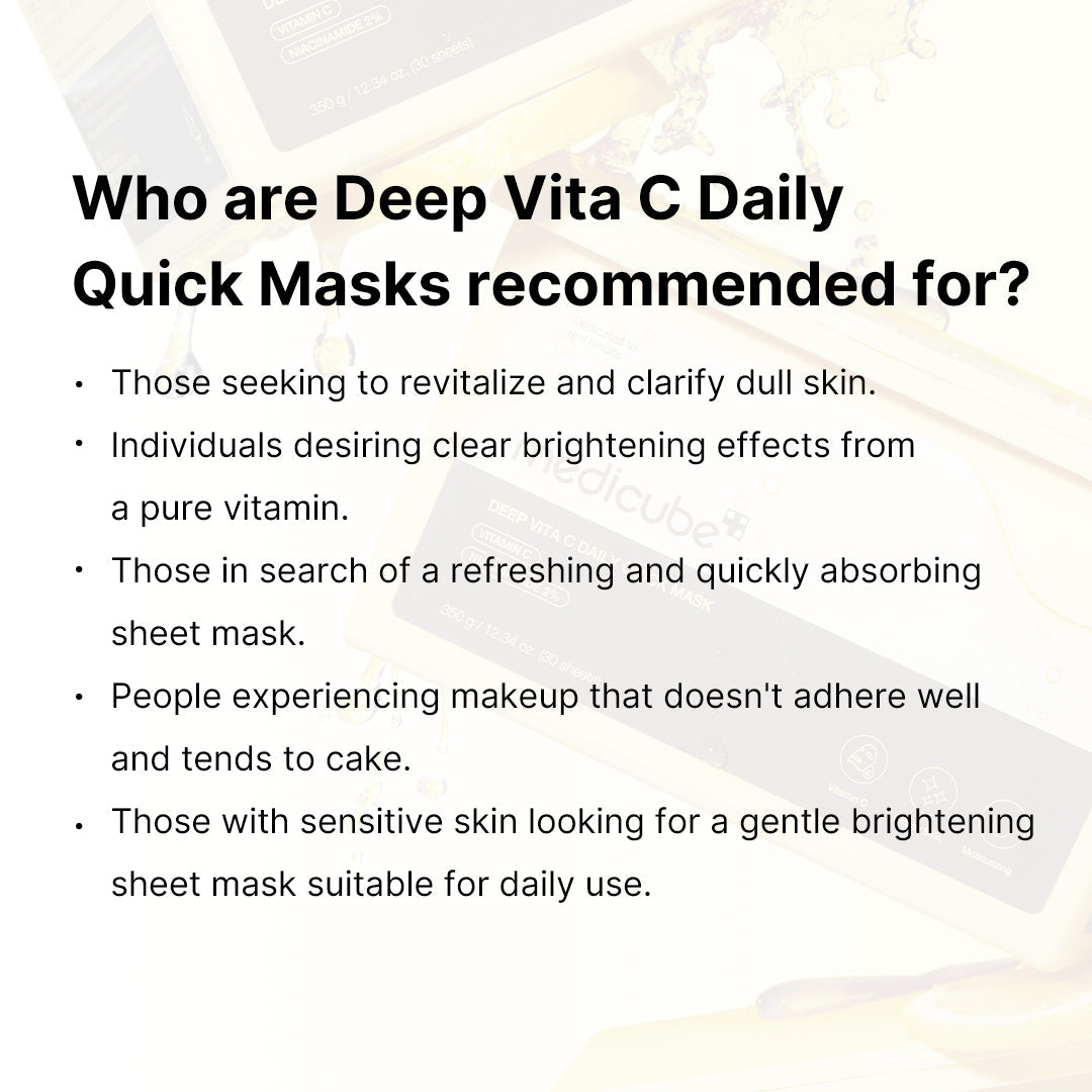 Deep Vita C Daily Quick Masks - A fresh face for skincare.