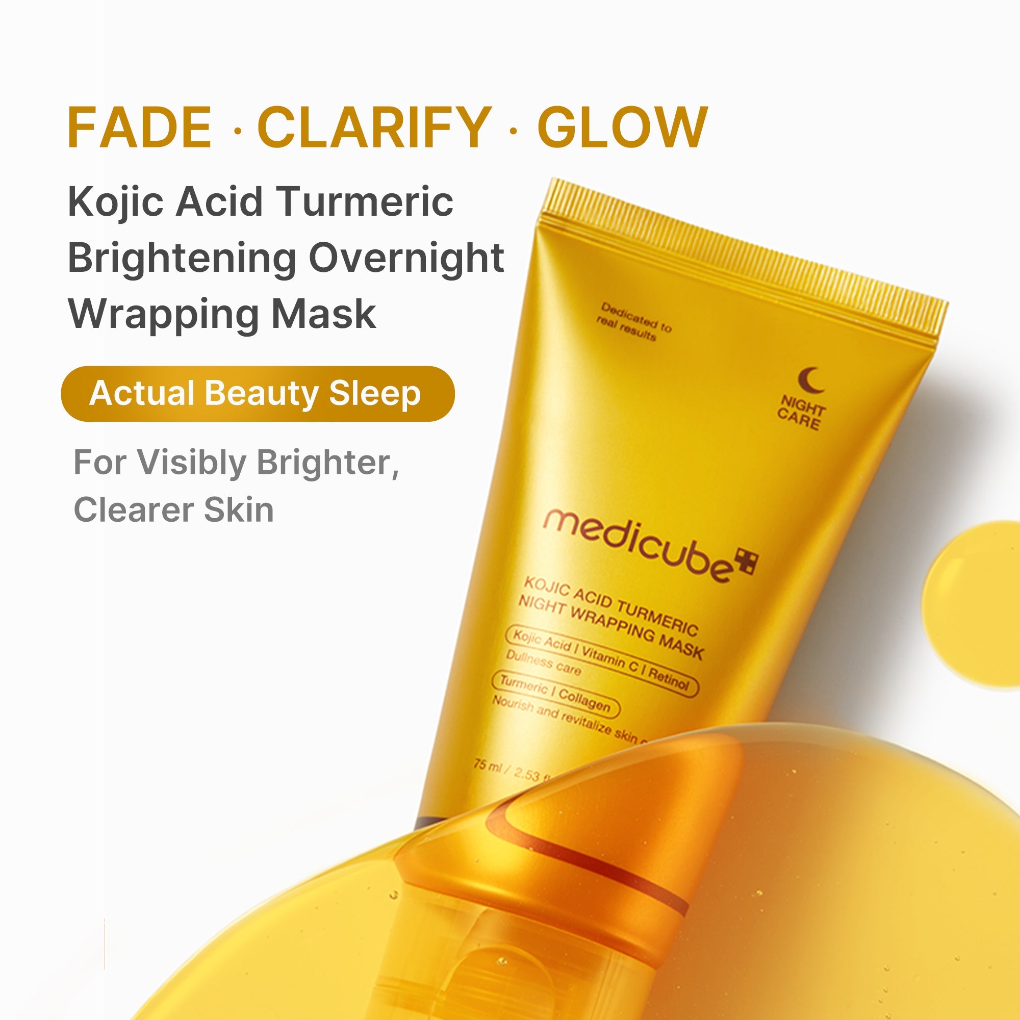 Kojic Acid Turmeric Overnight Wrapping Mask - A little more Medicube.