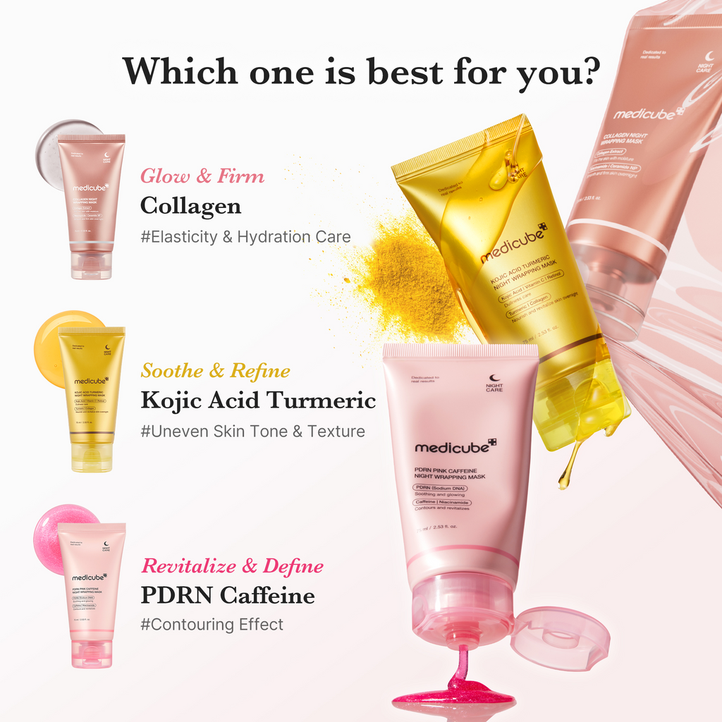 Kojic Acid Turmeric Overnight Wrapping Mask - A little more Medicube.