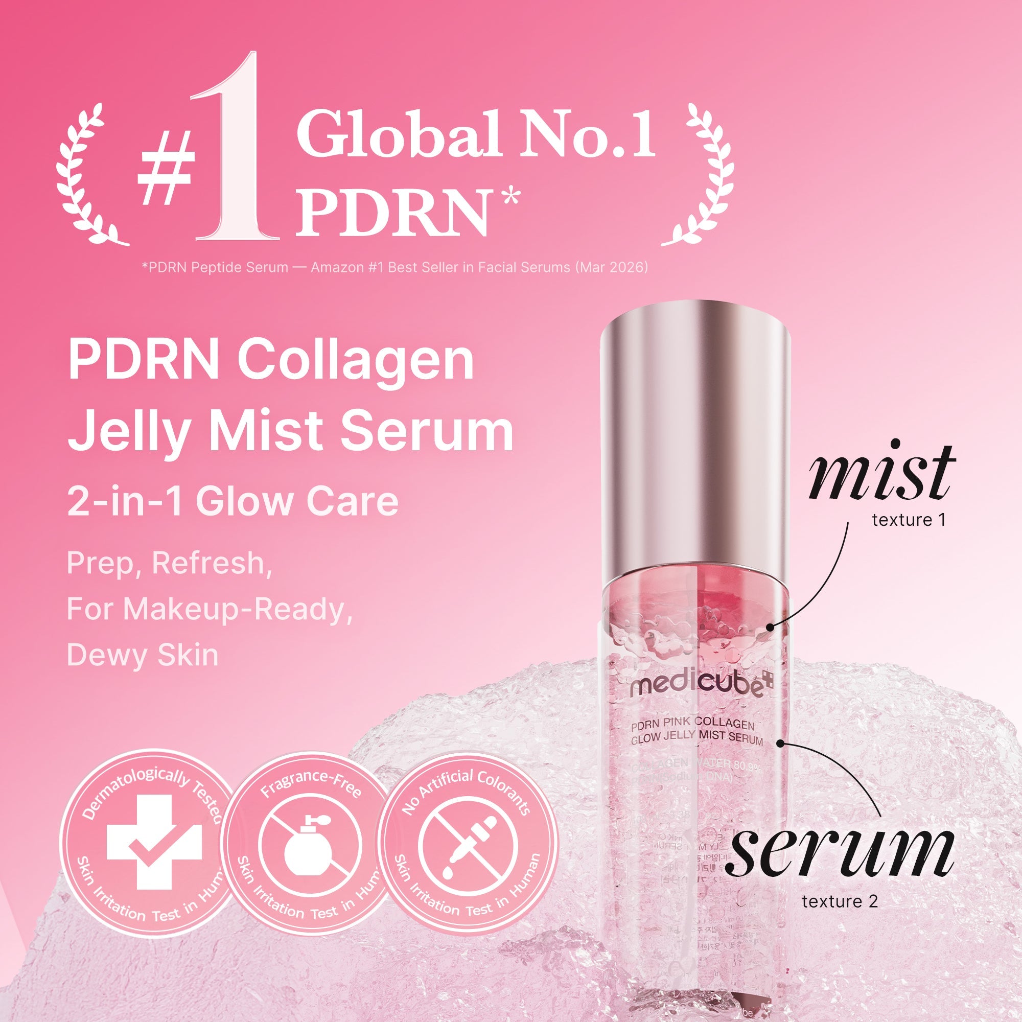 PDRN Pink Collagen Glow Jelly Mist Serum - Make a moment your own.