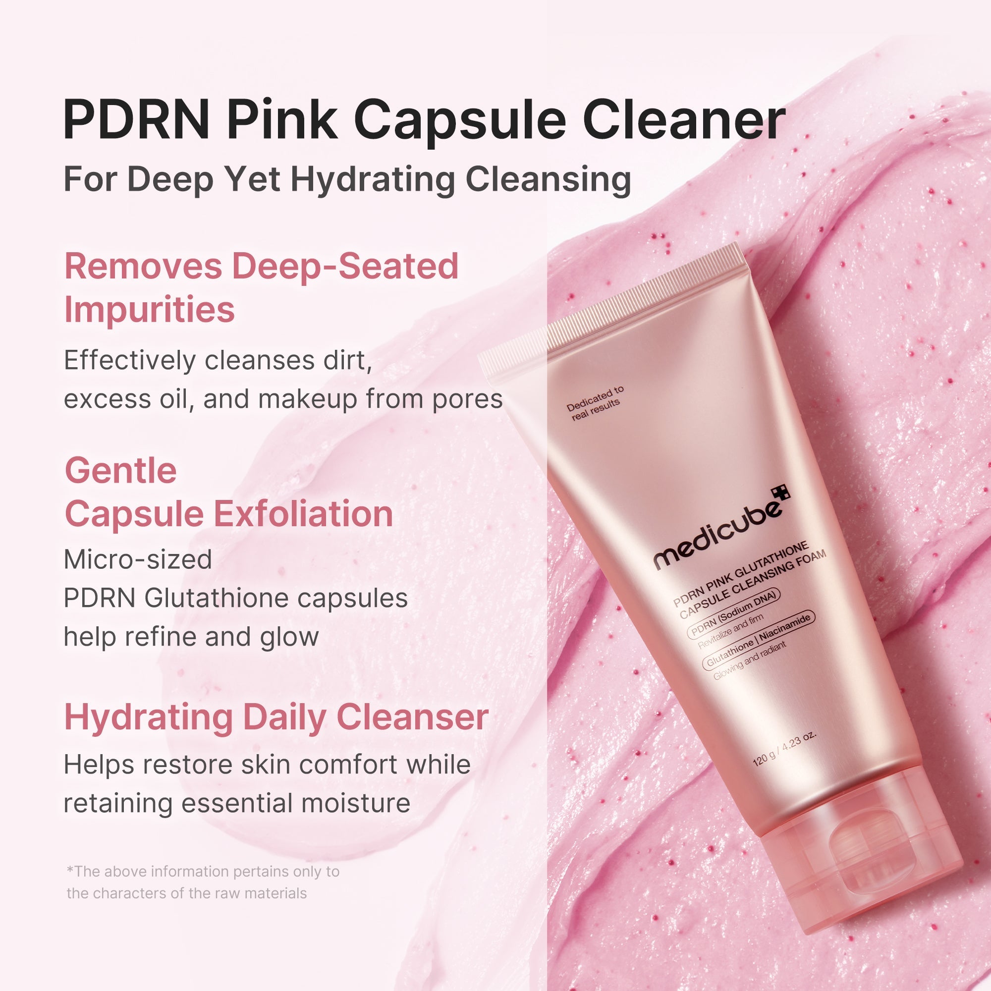 PDRN Pink Glutathione Capsule Foam Cleanser - Consider your vanity curated.