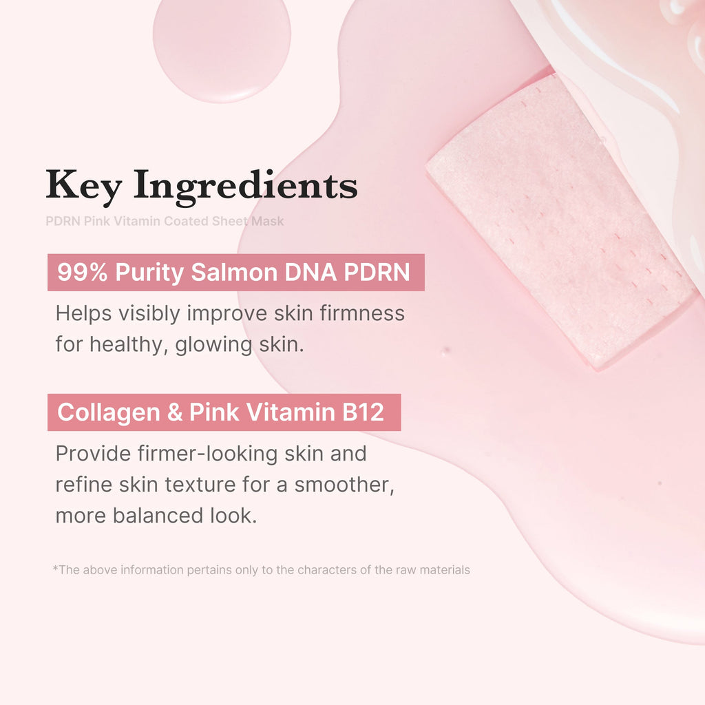 PDRN Pink Vita Coating Sheet Mask - Your weekend vanity date.