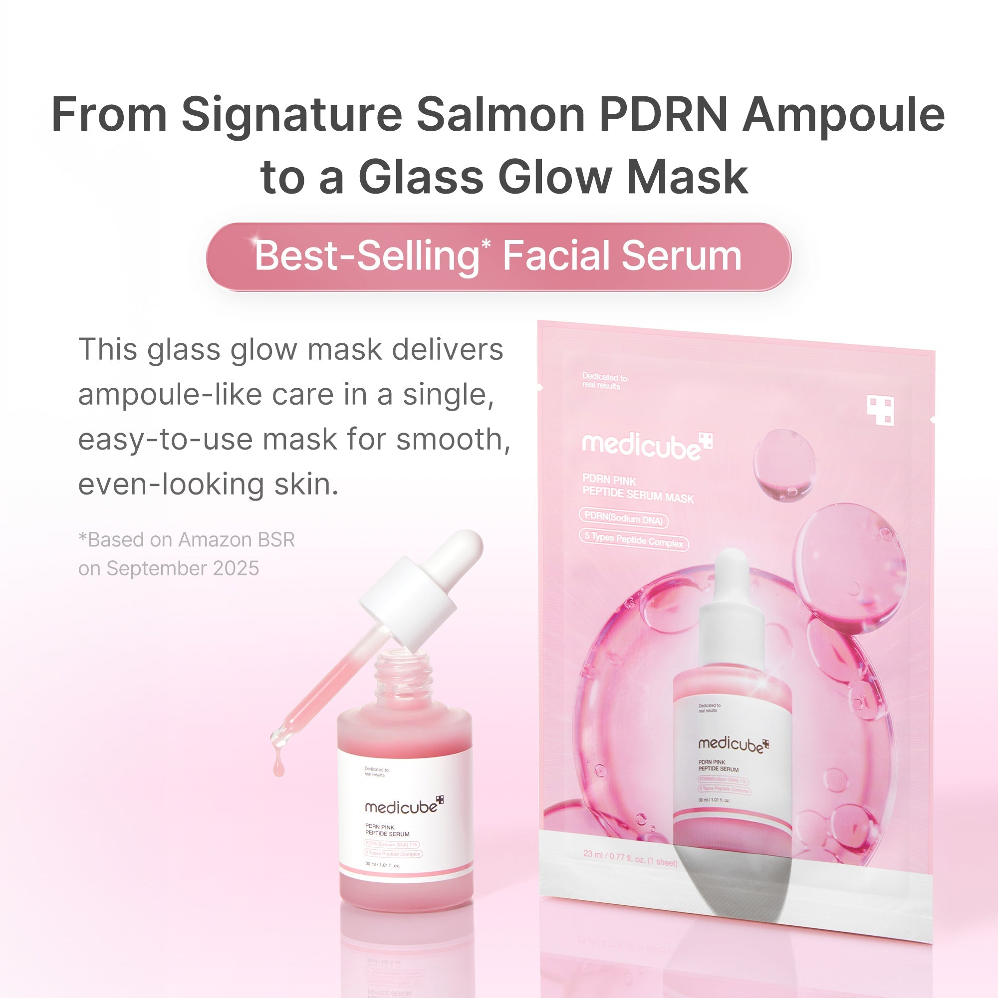 PDRN Pink Peptide Ampoule Mask - Start your own care story.