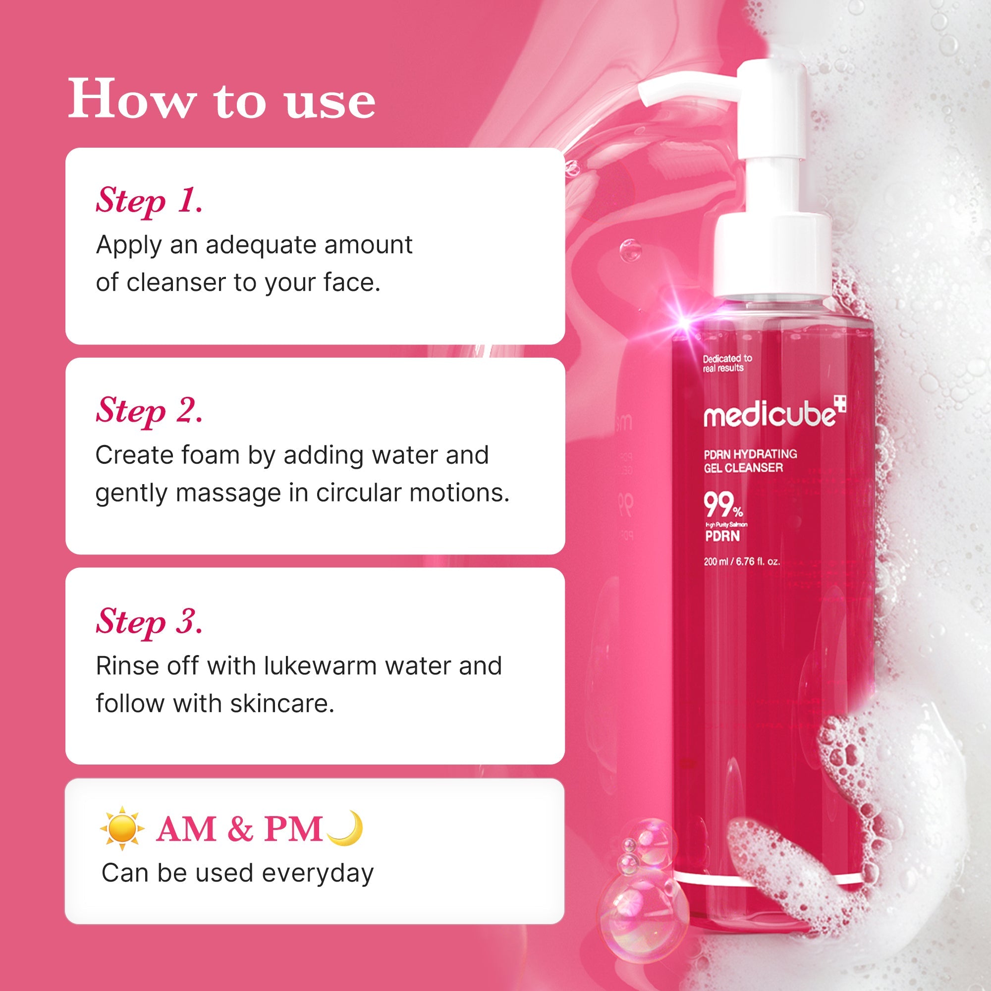 PDRN Pink Gel Cleanser - Your skin. Your signature.