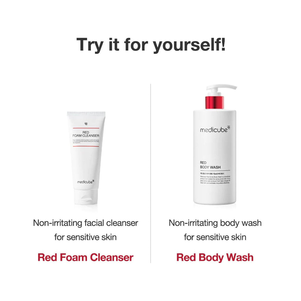 Red Body Wash - Good routines leave room.
