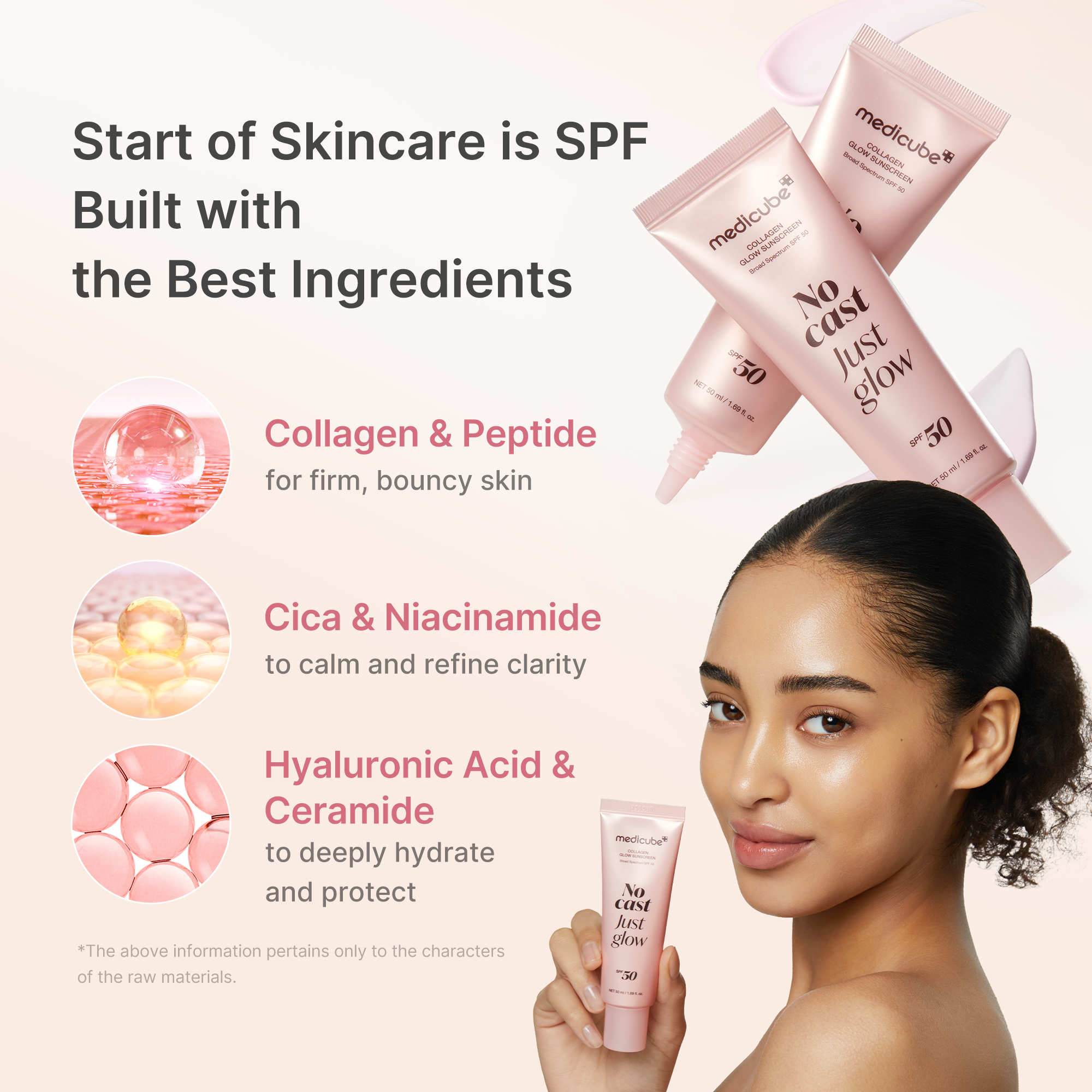 No Cast Just Glow Collagen Sunscreen - Find room for possibility.
